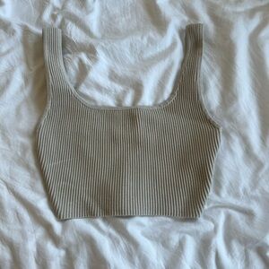 Aritzia Babaton Sculpt Knit Tank Top - Beige